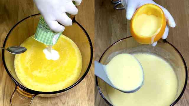 Paso 3: helado casero con naranjas