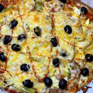 Pizza casera de verduras