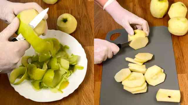 Paso 1: tarta de manzana